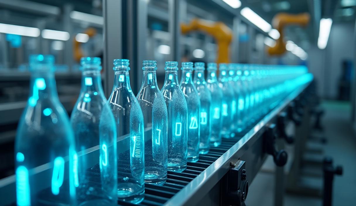 AI-powered bottling plant production line monitoring